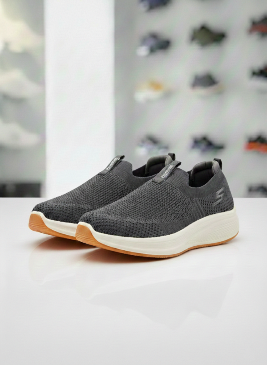 Skechers Hyper Burst Grey Slip-Ons 2.0