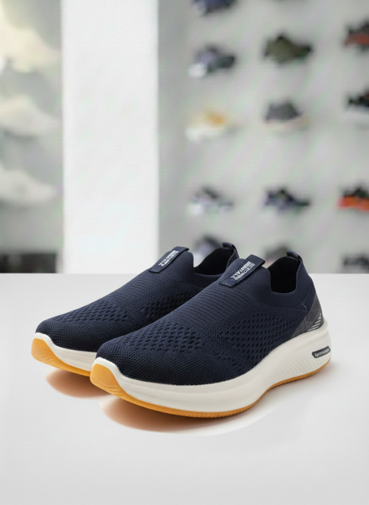 Skechers Hyper Burst Navy Slip-Ons 3.0