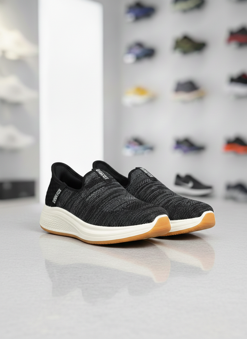 Skechers Premium Go-Walk Max Cushioning In Black