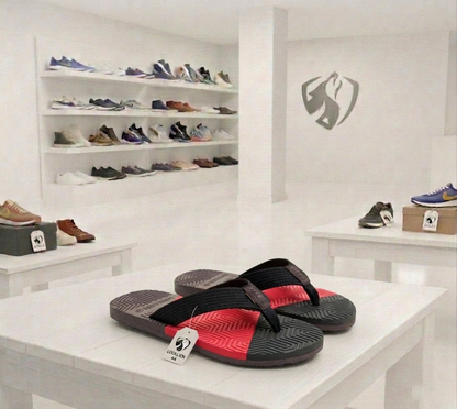 Red Multishade Slippers
