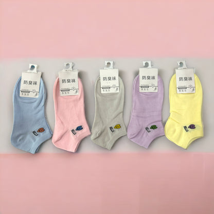 Cute Women’s Hello Word Ankle Socks (Pack of 5)