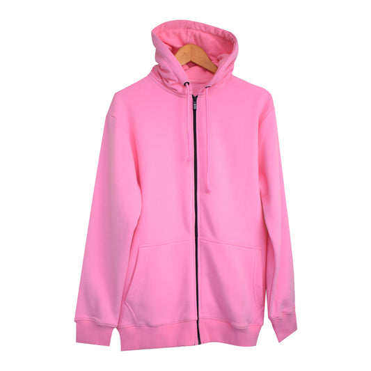 Premium Zipper Hoodie in Pink