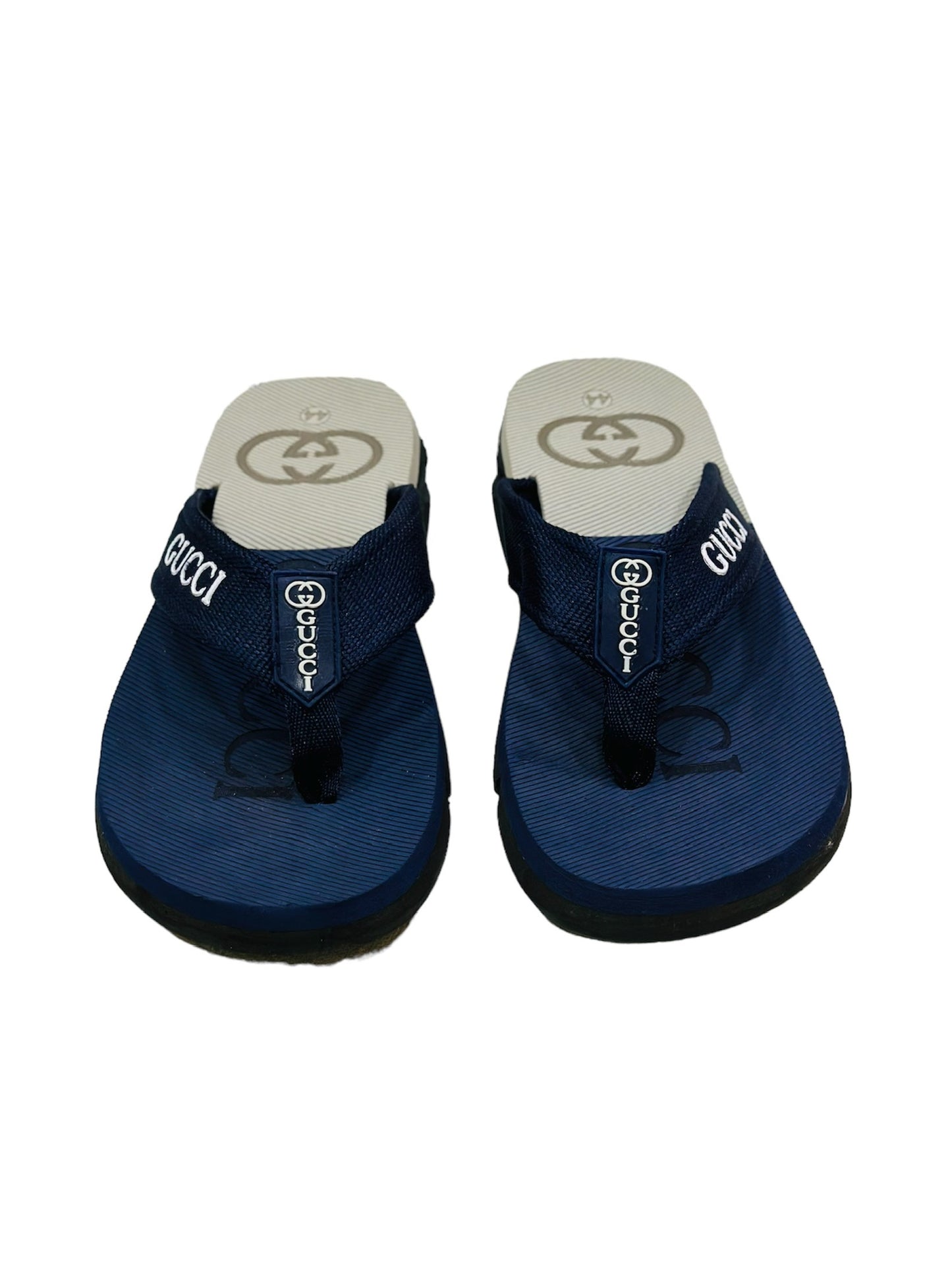 Premium Extra Soft Blue G-U-C-C-I Cross Slippers