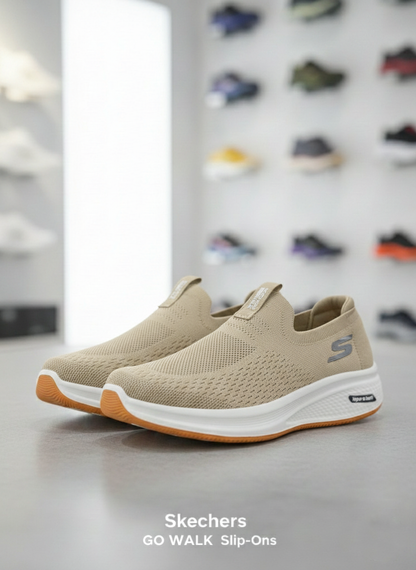 Skechers Hyper Burst Slip-Ons in Skin