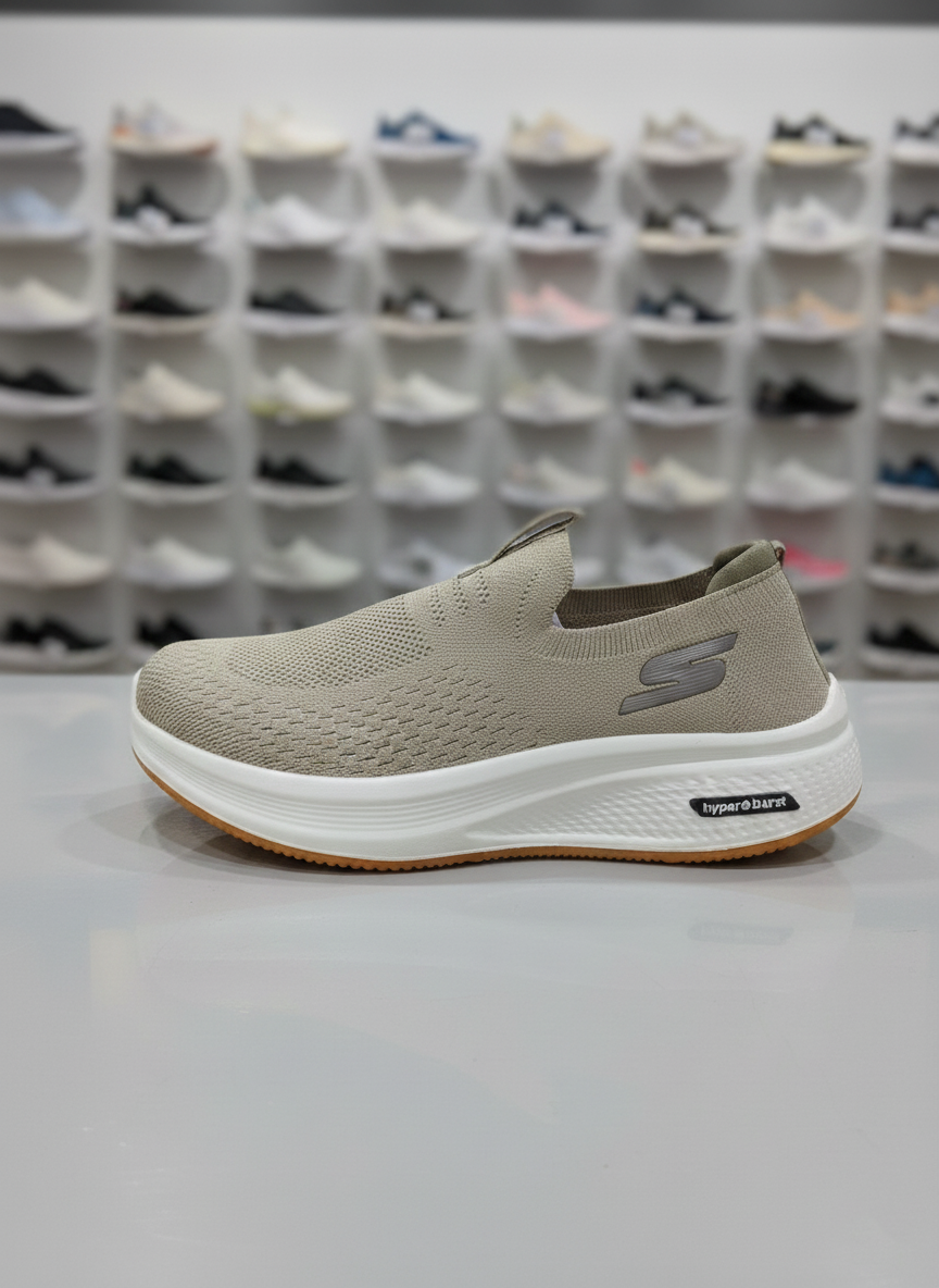 Skechers Hyper Burst Slip-Ons in Skin