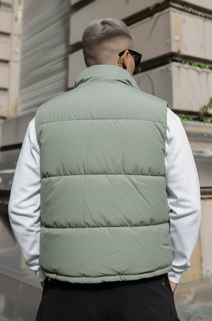 Z-A-R-A Puffer Jacket (Half Sleeves) - Green