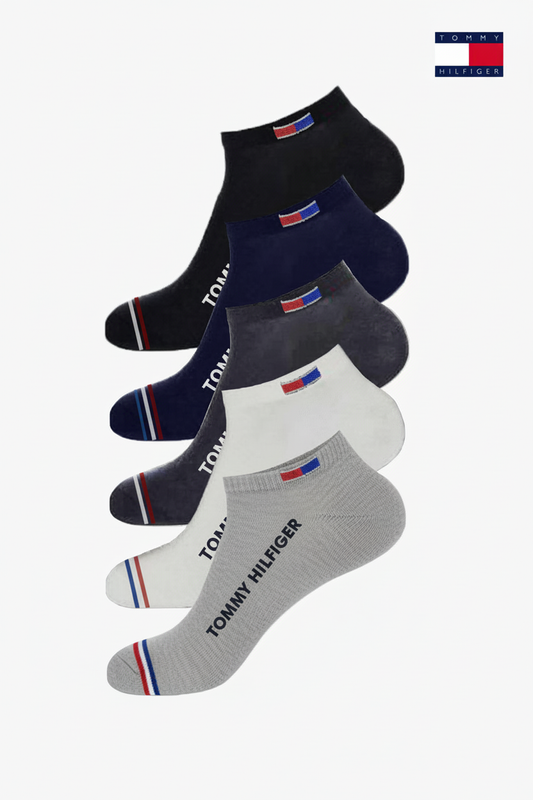 T-O-M-M-Y Imported Ankle Socks - Pack of 5 - New