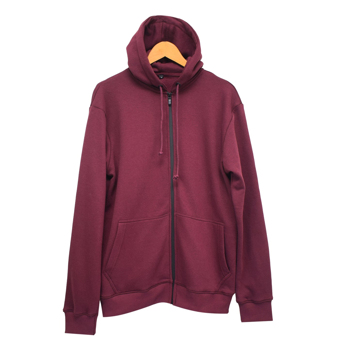 Premium Zipper Hoodie in Maroon