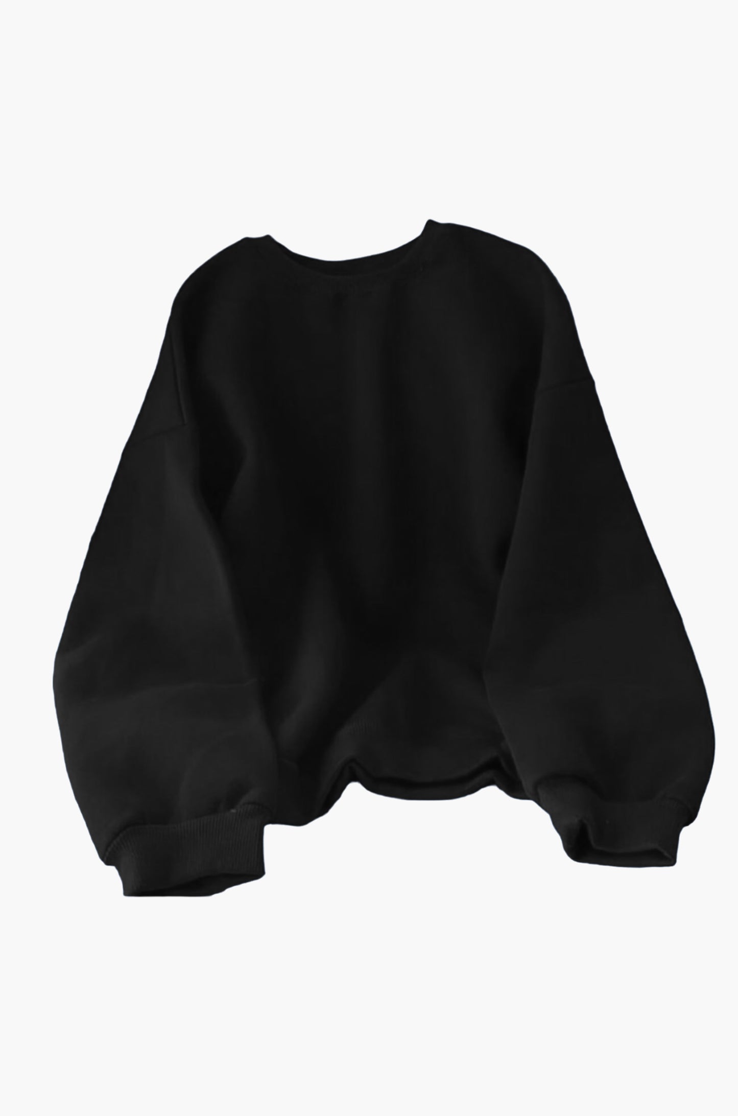 Premium Baggy Drop Shoulder Sweatshirt in Black