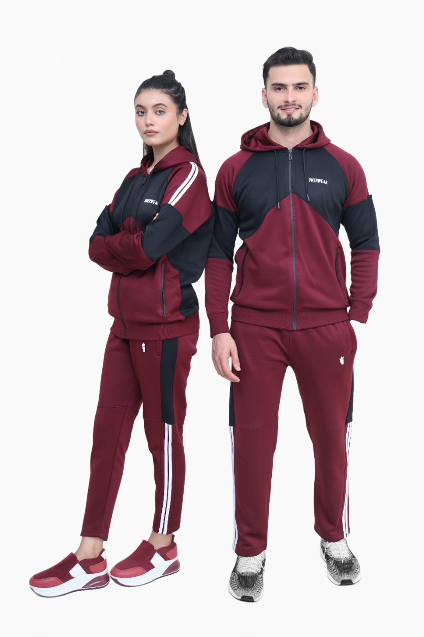 Maroon Velocity - Premium Winter Tracksuit