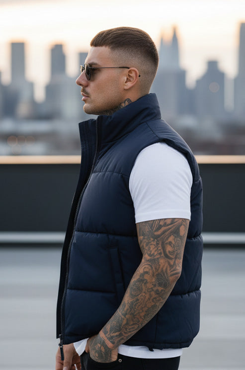 Z-A-R-A Puffer Jacket (Half Sleeves) - White