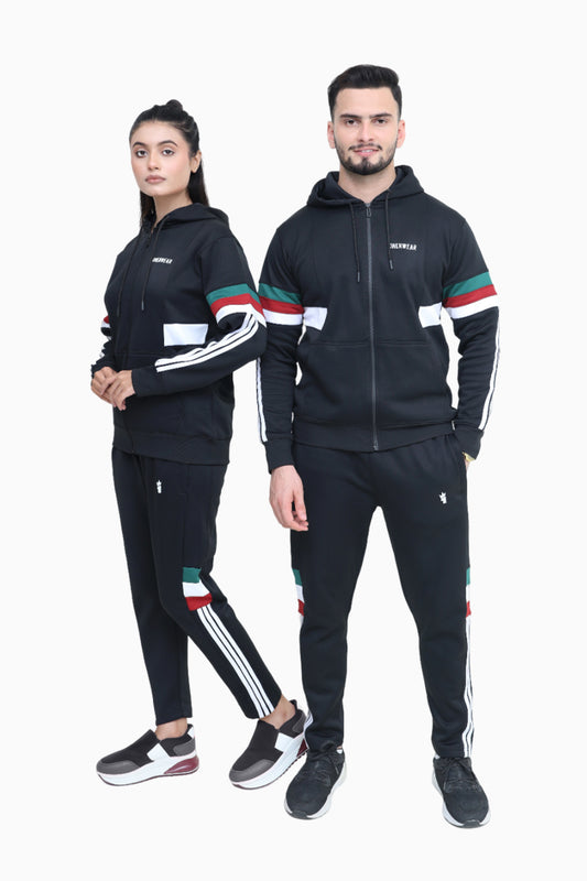 Tri Flare Black - Premium Winter Tracksuit