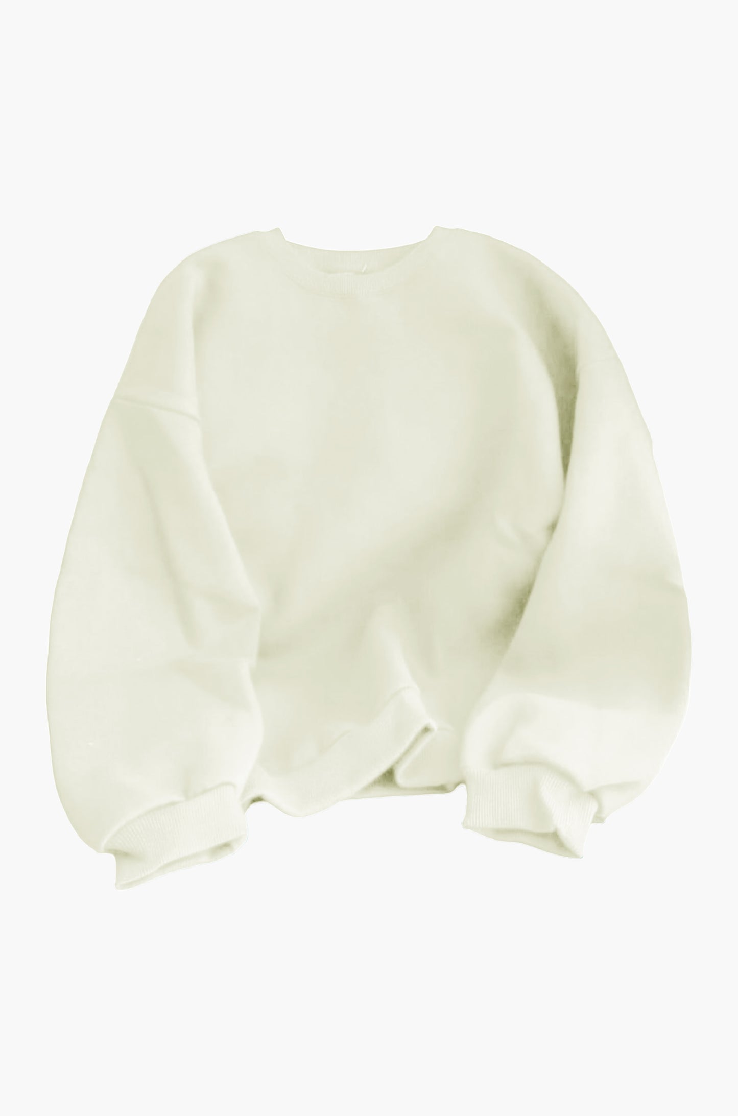 Premium Baggy Drop Shoulder Sweatshirt in Off-White