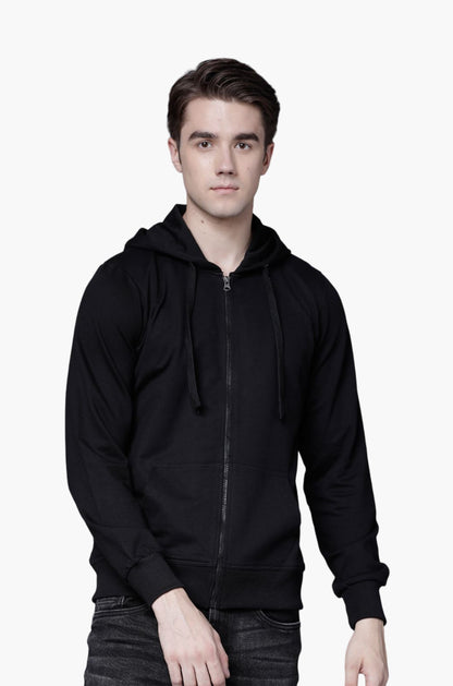 Premium Zipper Hoodie in Black