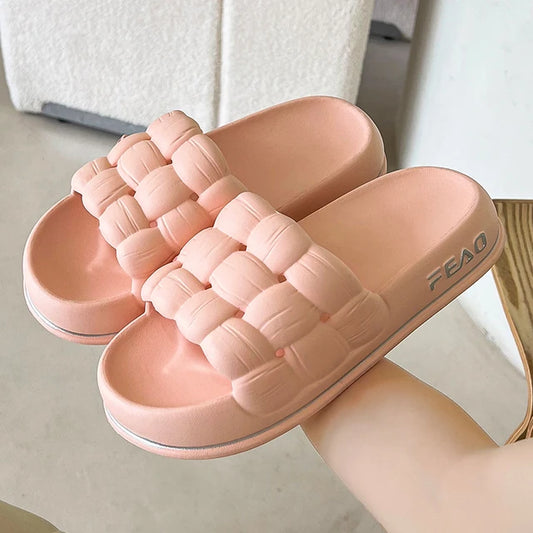 Puffy Soft Sole Slippers - PINK