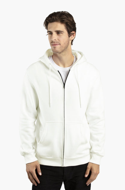 Premium Zipper Hoodie in Off-White