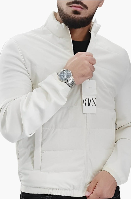 Z-A-R-A Imported Plain White Puffer Jacket