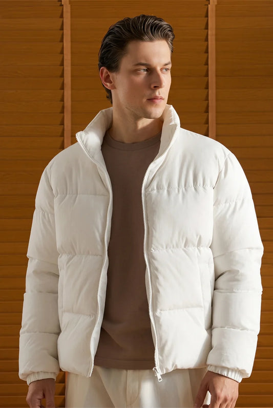 Z-A-R-A Puffer Jacket (Full Sleeves) - White